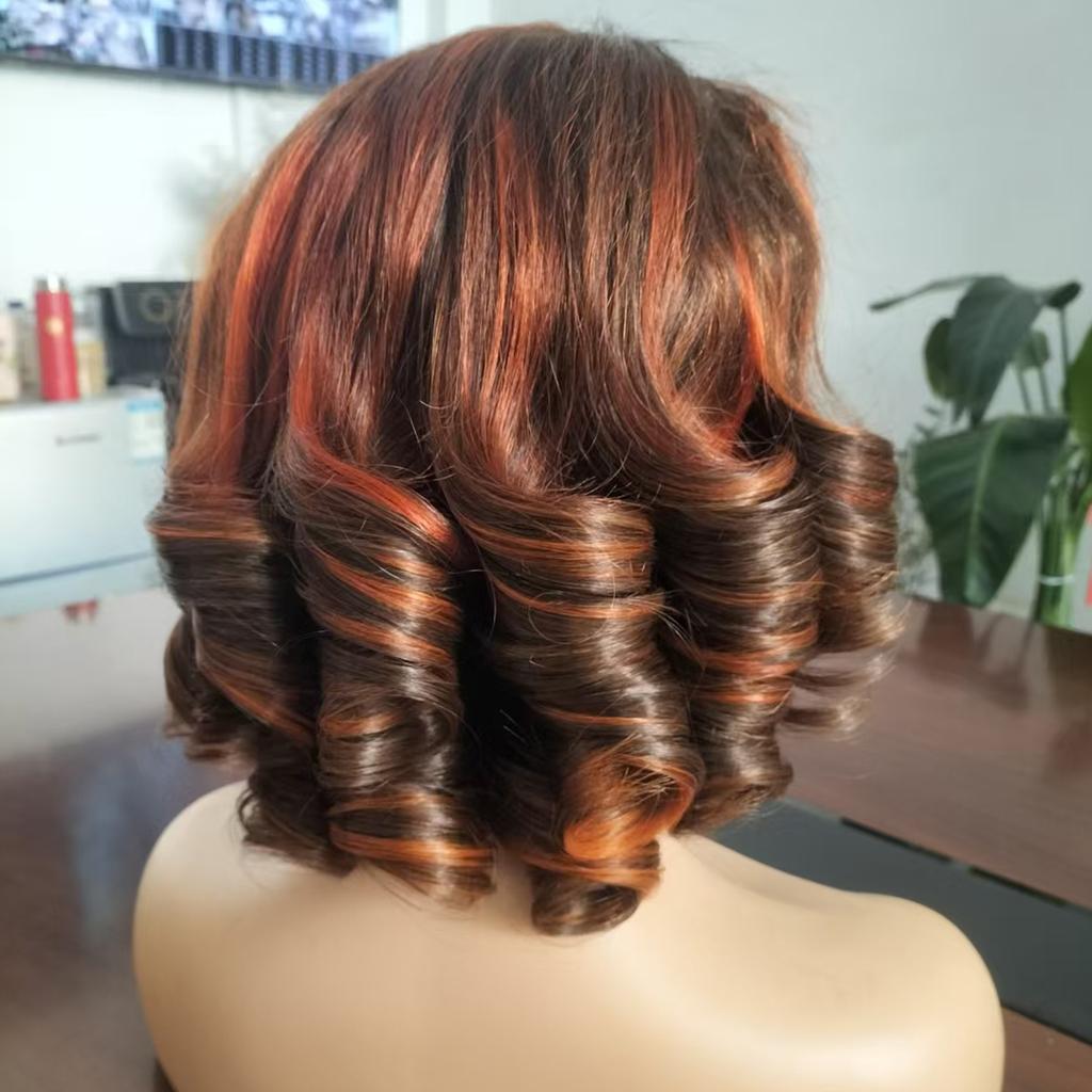 Loose Body Wave Chocolate Brown 4x4 5x5 HD Lace Frontal Bob Wigs Human Hair PrePlucked Brazilian Colored Human Hair Wigs 250%