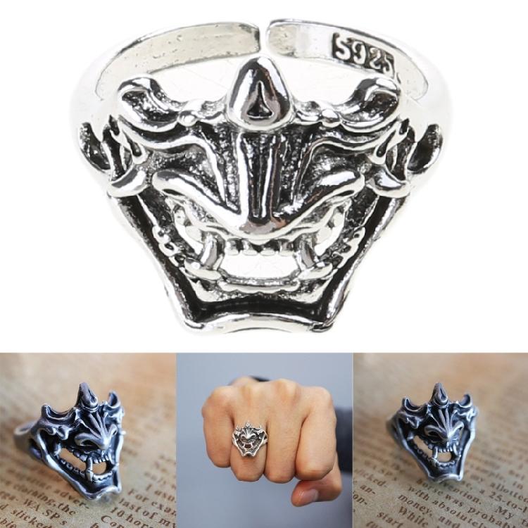 Retro Skull Demon Open Ring Popular Accessories Adjustable Hip Hop Jewelry Gifts