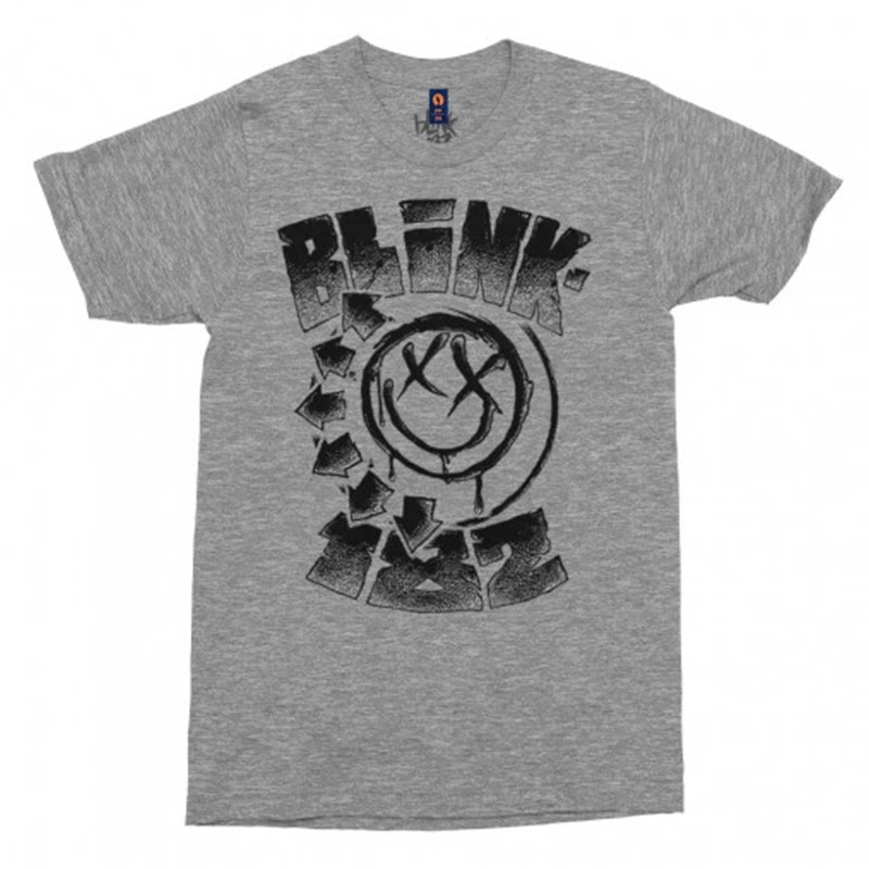 New Blink 182 - The Smiling Punk Rabbit Graffiti Rabbit Illustration - American Retro High Street Vintage Streetwear T-shirt