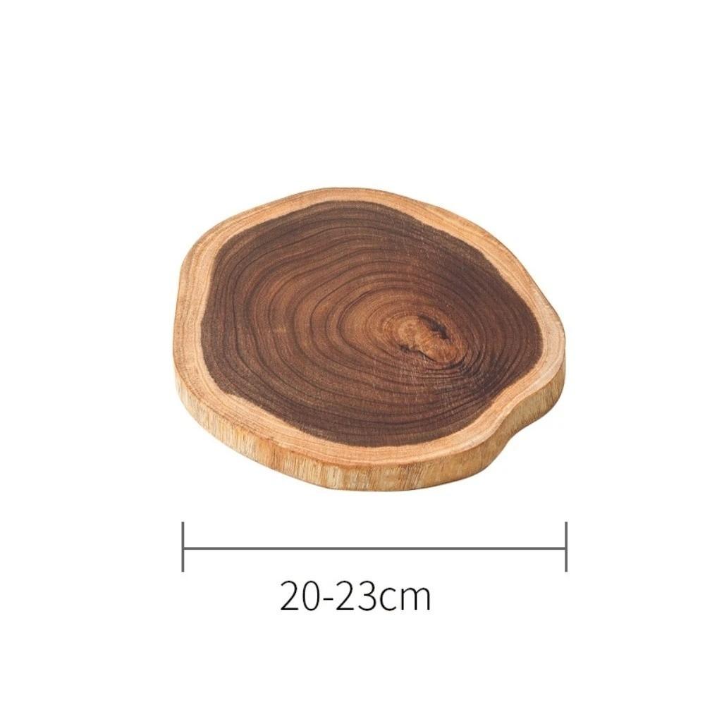 Durable Solid Wood Cutting Board Mats Anti Mold Irregular Wooden Food Plate Anti Crack Fruit Bread Serving Tray Household