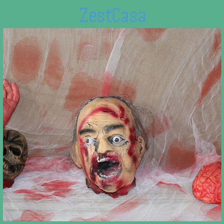 Horror Latex Foam Dead Body Dry Corpse Hanging Head For Haunted House Props And Diy Costumes