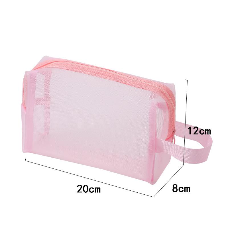 Large Capacity Mesh Makeup Bag Makeup Storage Pouch 1PC Black Layer Travel Cosmetic Bag Travel Toiletries Cosmetic Storage Bags