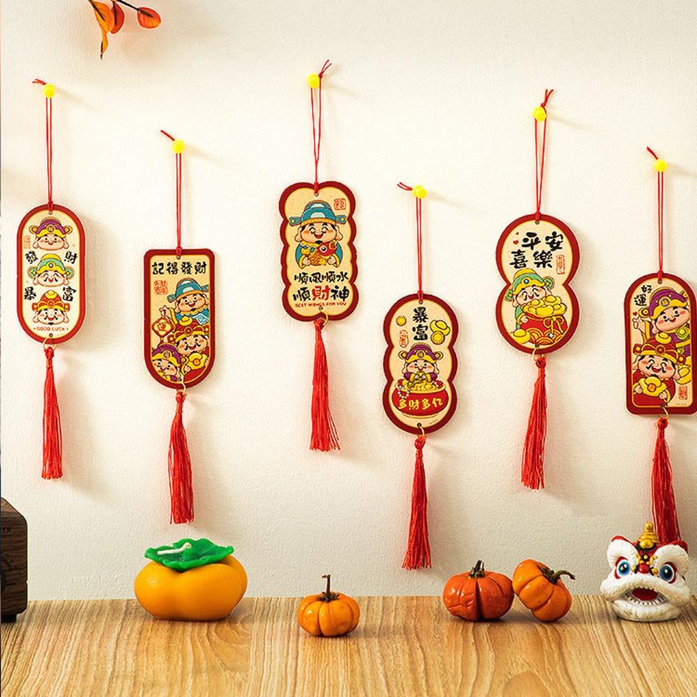 6pcs/set Zodiac Snake Snake Year Lucky Pendant Traditional Spring Festival Plant Pendant Festival