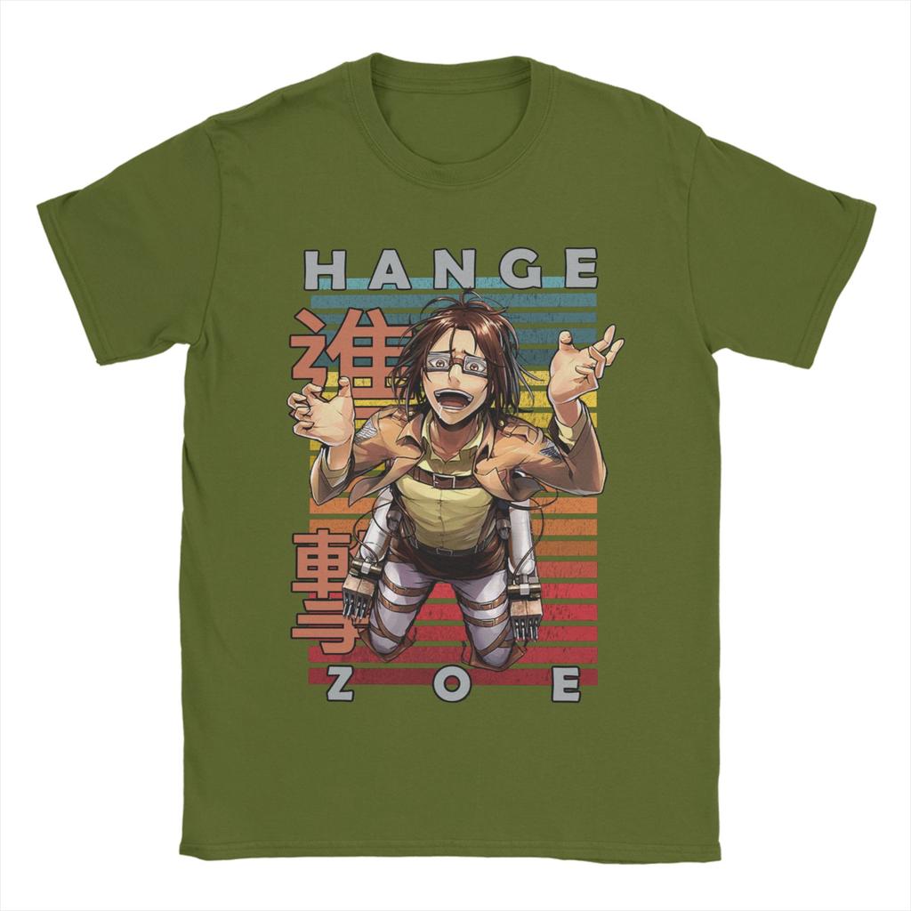 Men Hange Zoe Attack On Titan Snk Cool AOT T Shirt  Cotton Tops Awesome Short Sleeve Crew Neck Tees Printing T-Shirts