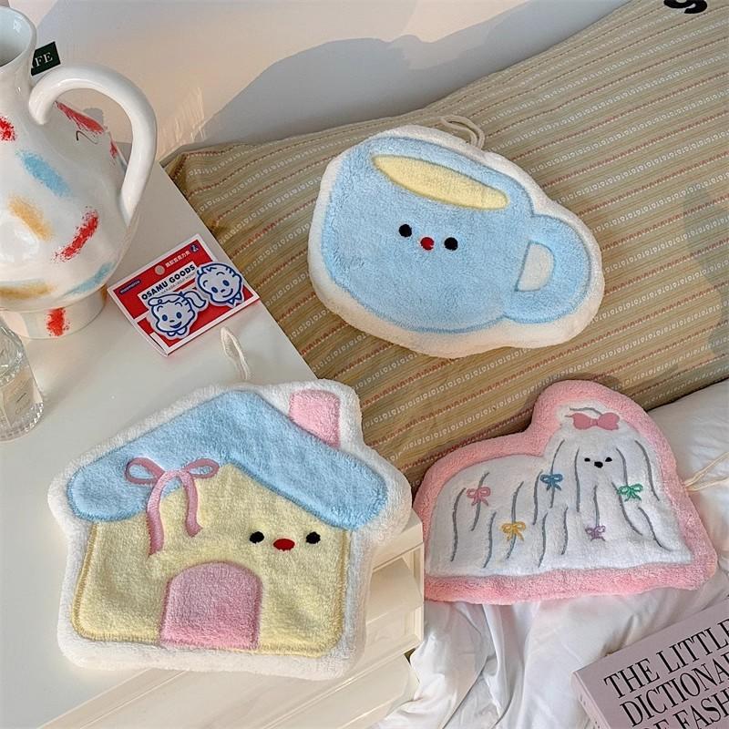 Cartoon Hand Towel Cute Kitchen Towels Bathroom Hand Towel Kitchen Cleanning Cloth Handkerchief Bath Serviettes Hand Cloths
