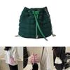 Chic Canvas Bucket Bag For Women Trendy Summer Shoulder Bag With Chain Strap