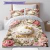 Hello Kitty Cute Pattern Bedding,Quilt Set Quilt Cover Pillowcase Home Birthday Gift(1 * Duvet Cover + 2 * Pillowcase, Without Core)