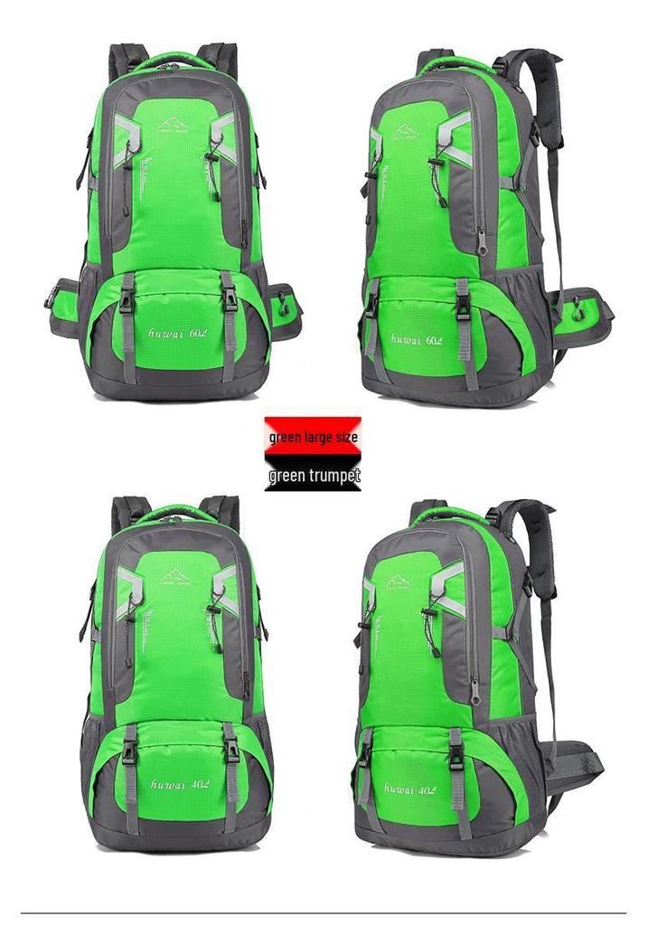 60L Large Capacity Double Shoulder Hiking Backpack for Outdoor Travel, Camping, and Cycling