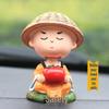 Creative Calm Monk Car Ornament: Cute Dashboard Decoration for Men and Women