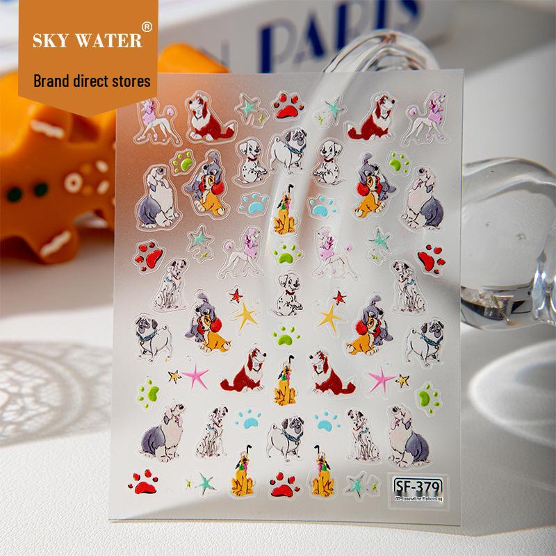 Winnie Puuh 6D Geprägte Nageltattoos - Edition Junge mit drei Augen, Inspiriert von Disneyland, Niedliches Design aus Hongkong.