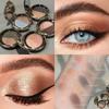 Dual-Tone Eyeshadow Shimmer & Smoky Brown/Blue-Black Multi-Color Eyeshadow Palette - Wet/Dry Formula, Long-Lasting Waterproof & Sweatproof Eyeshadow