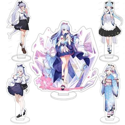 Anime hra Genshin Impact Kamisato Ayaka Akryl Akční postava Stojan Model Hračka Stůl Dekor Prop Dárky Fanoušci Kolekce Prop