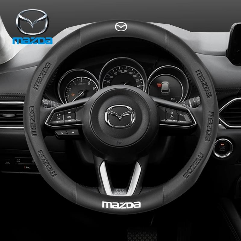 

Для Mazda 2 3 5 6 CX-4 CX-5 CX-7 CX-8 CX-30 CX-50 MX5 Miata RX-7 RX-8 Axela Atenza Автомобильный Руль Углеродное Волокно Кожа Чехол