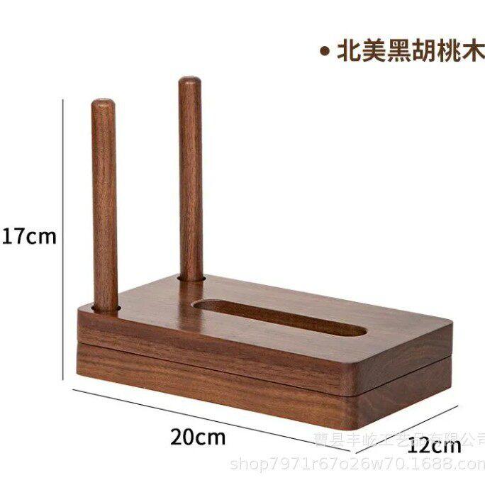 BRSolid Wood Desktop Tissue Box Home Living Room Storage Container Double-layer Storage Rack Napkin Holder Toilet Paper HolderEY