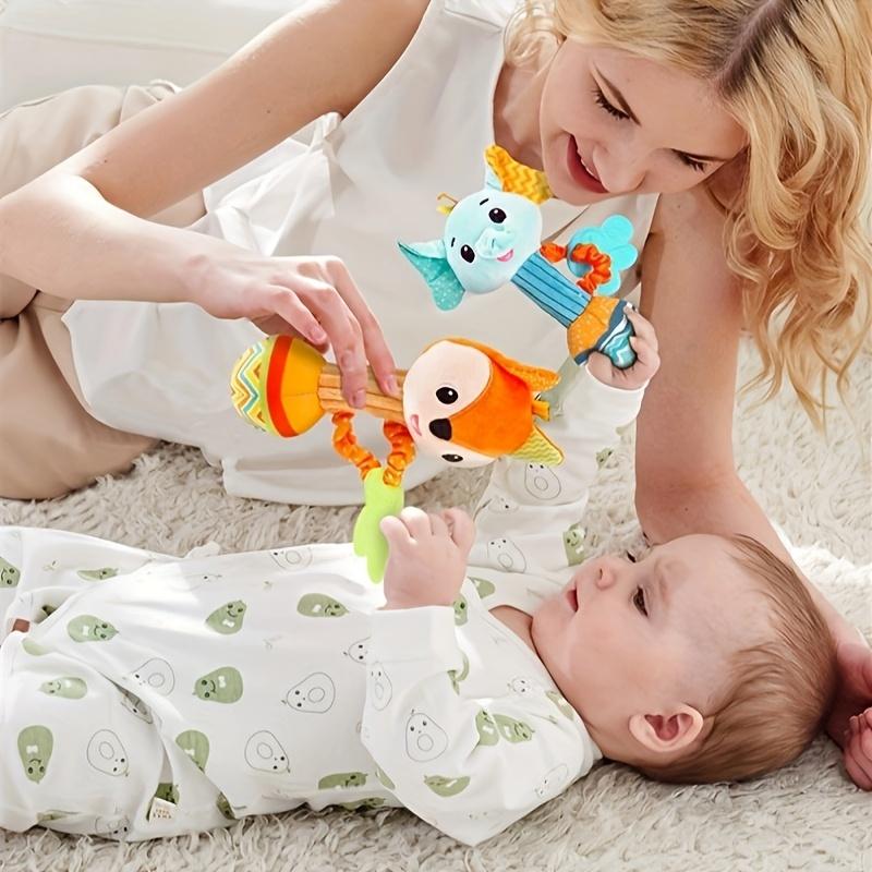 Cute Animals Ring Bells Cute Baby Laughing Teething Toy Handheld Plush Doll Baby Toy Educational Calming Bedtime Bell Halloween Gift Christmas Gift