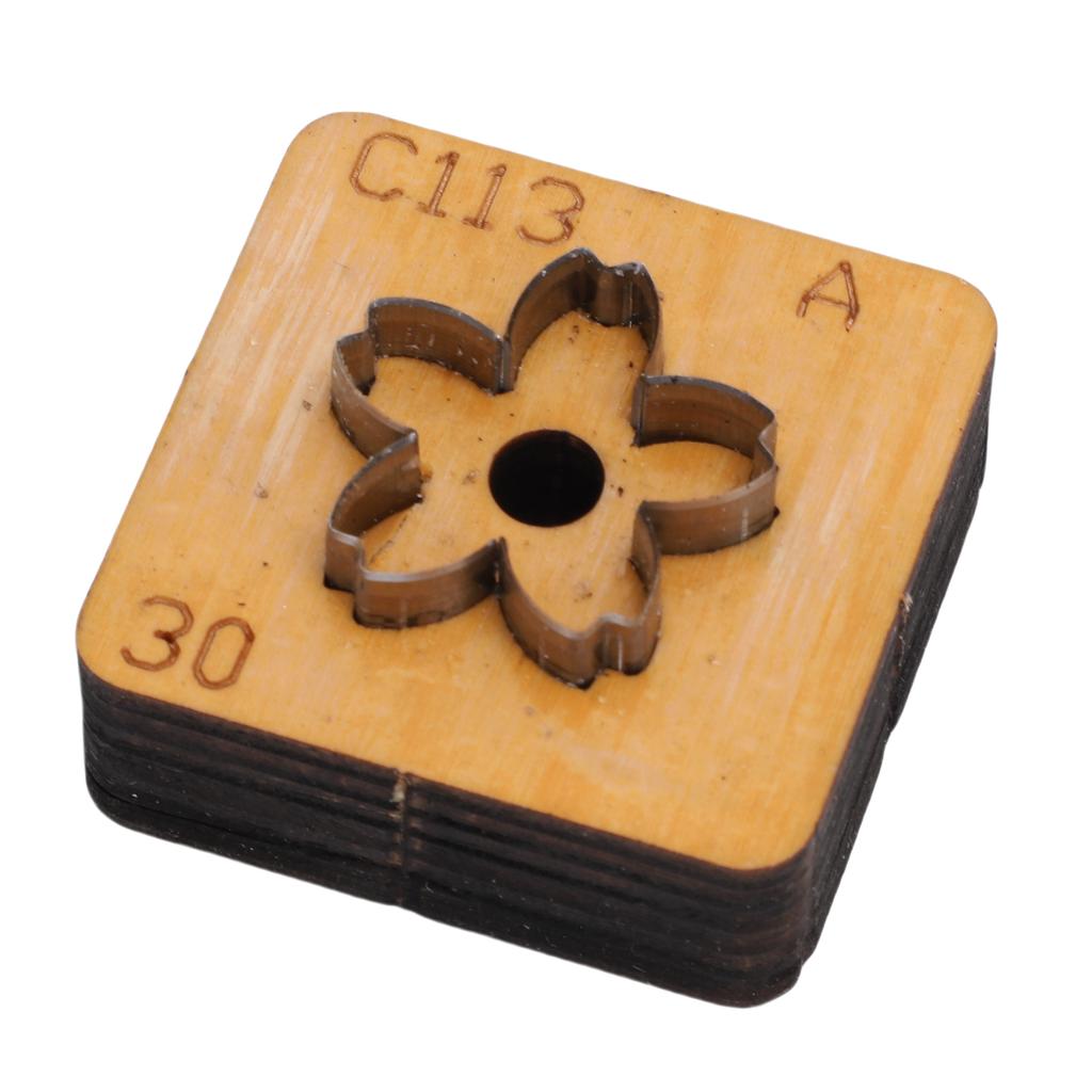 Wykrojnik do cięcia skóry w kształcie kwiatu   Drewno Stal węglowa Kształt kwiatu Forma do wycinania skóry do rzemiosła