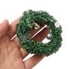 Mini 3D Christmas Magnetic Wreaths Creative Handmade Simulated Christmas Garland Magnetic Sticker Artificial