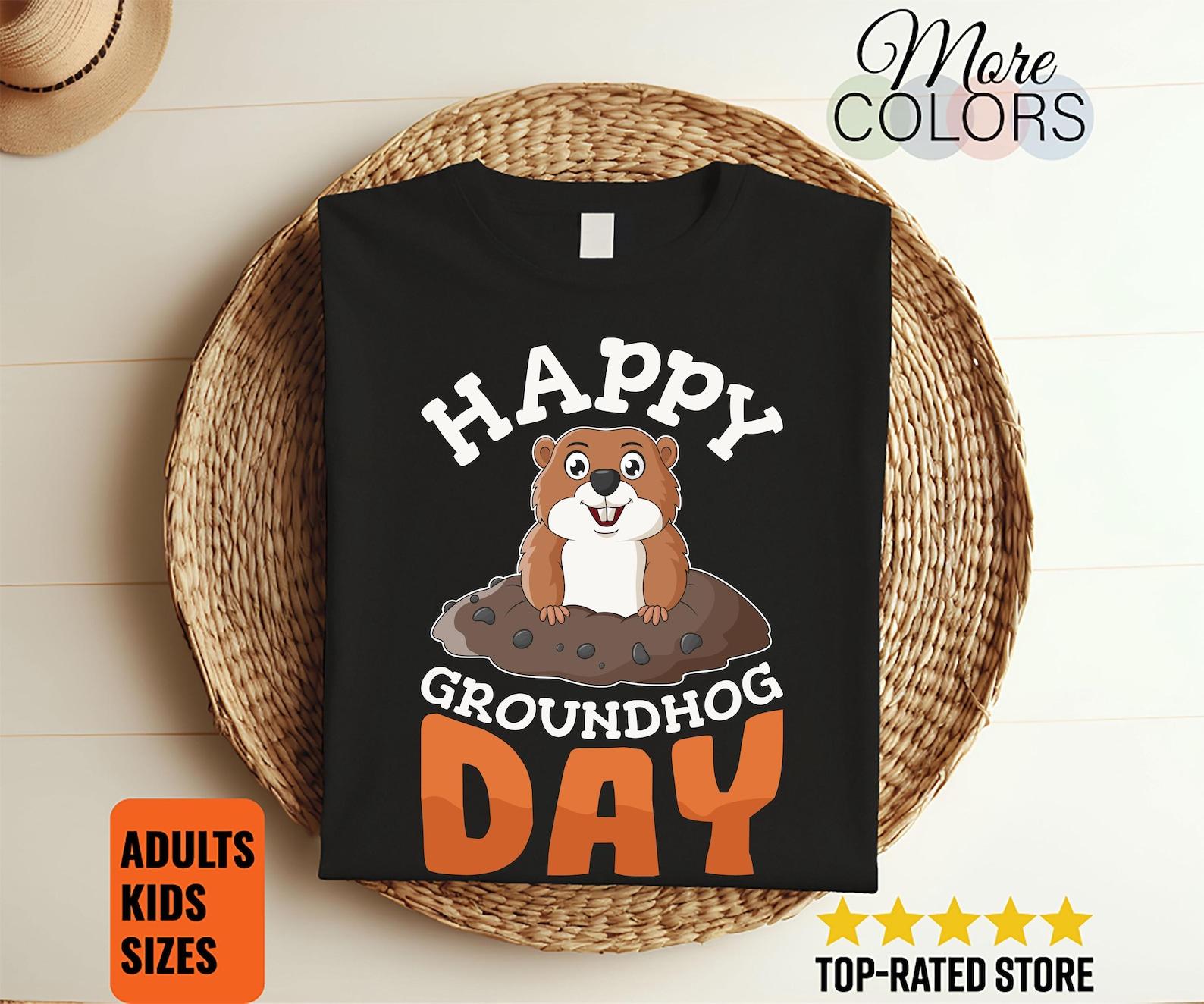 Happy Groundhog Day T-Shirt, Groundhogs Lovers Gift Tees, Cute Woodchucks Animal Clothing, Ground Hog Marmots Present TShirt, Tank Top, 160