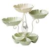 Naijiang Multi-Layer Floral Ceramic Snack and Fruit Plate