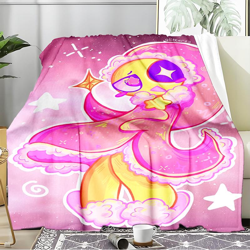 Colorful Cartoon Dandy Blanket Flannel Throw for Sofa, Indoor, Camping, Living Room, Office, Chair, And Bed Soft Birthday Gift
