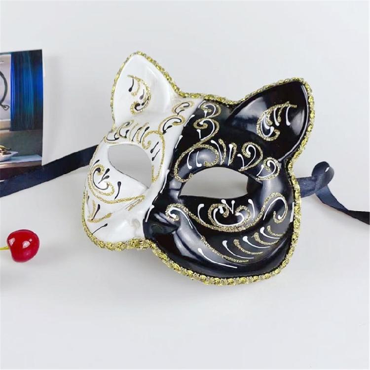 Masquerade Cats Face Mask Animal Cosplay Mask For Women Man Masquerade Party