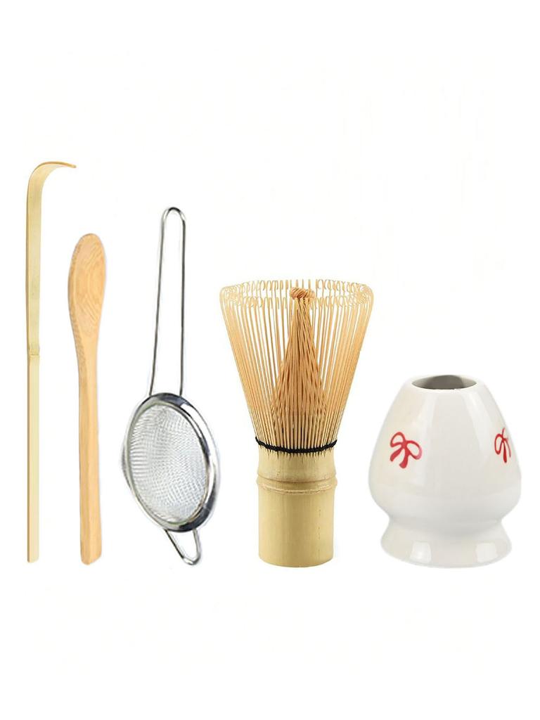 4PCS/5PCS/Set Bamboo Tea Spoon Matcha Whisk Tea Spoon And Scoop Tea Strainers Tea-making Tools