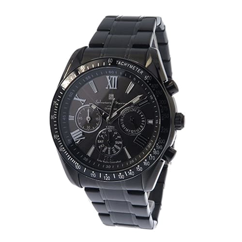 

Salvatore Marra Solar Chronograph Men s Watch SM15116-BKBKSV Black