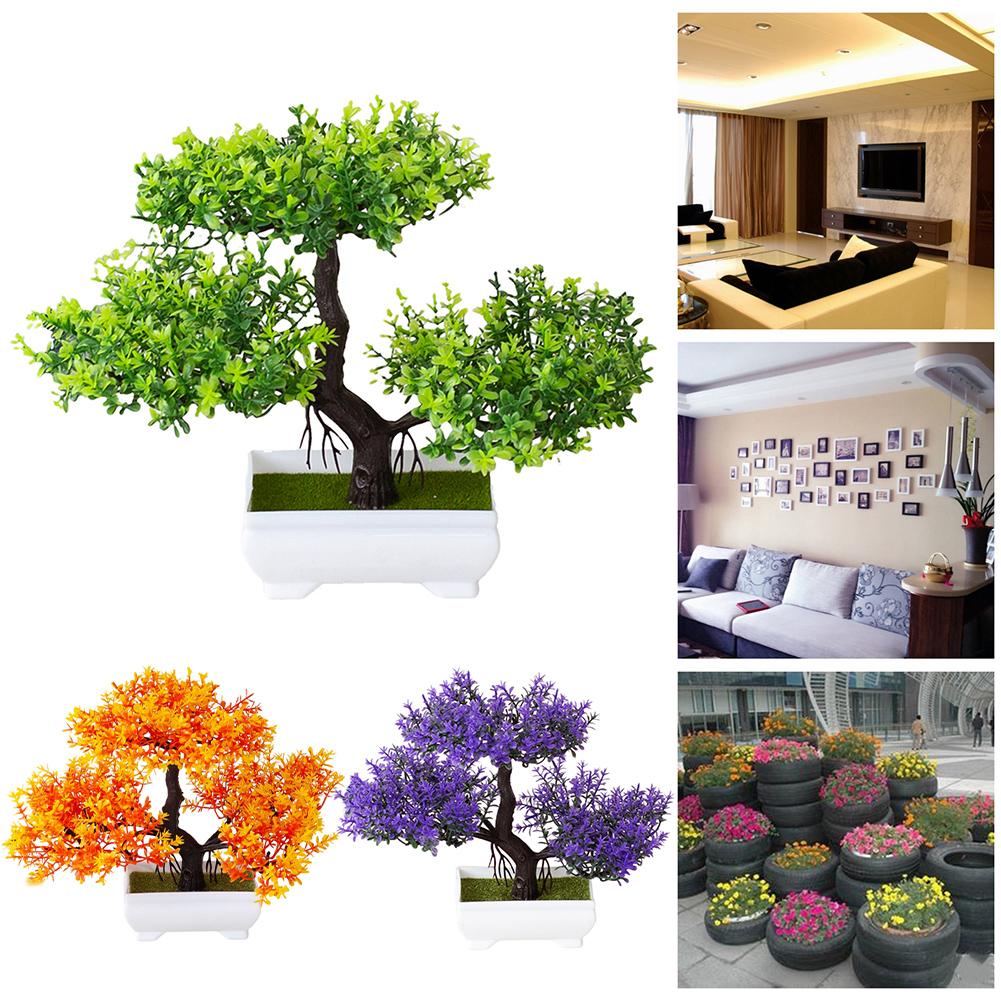 Green Artificial Plant Bonsai Exquisite Craftsmanship High-quality Materials Lifelike Appearance Realistic Design Office Decor