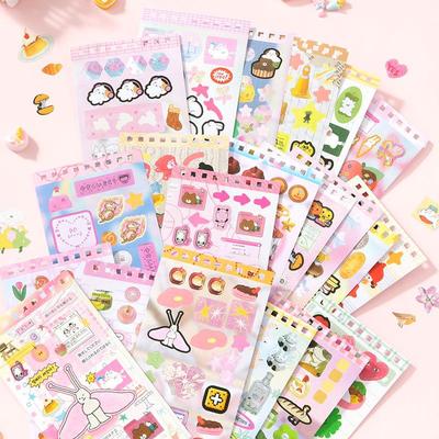 Wunderbare Momente Japanischer Stil Dekoratives Stickerbuch für DIY-Tagebücher und Handyhüllen