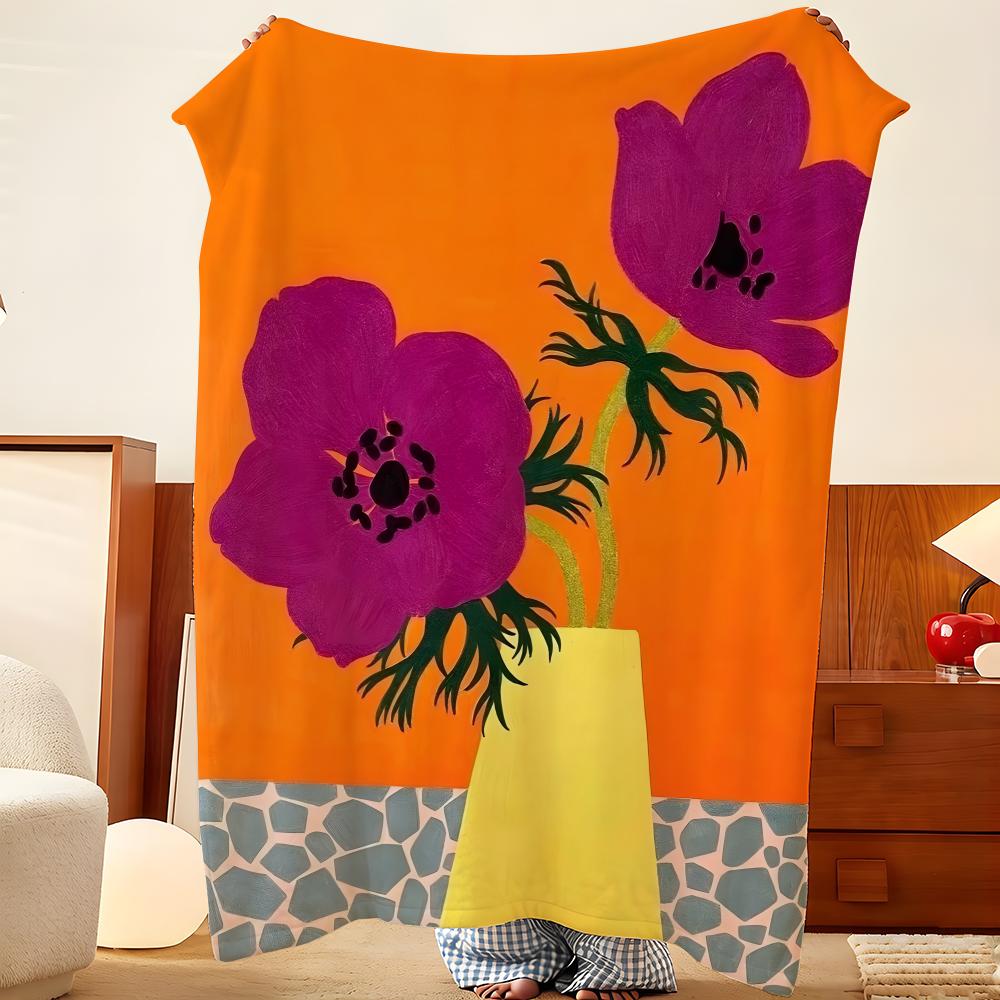 Artist S-Shotaro M-Murakami Throw Flannel Throw Blanket, Lightweight Cozy, Durable Washable Cute Cool
