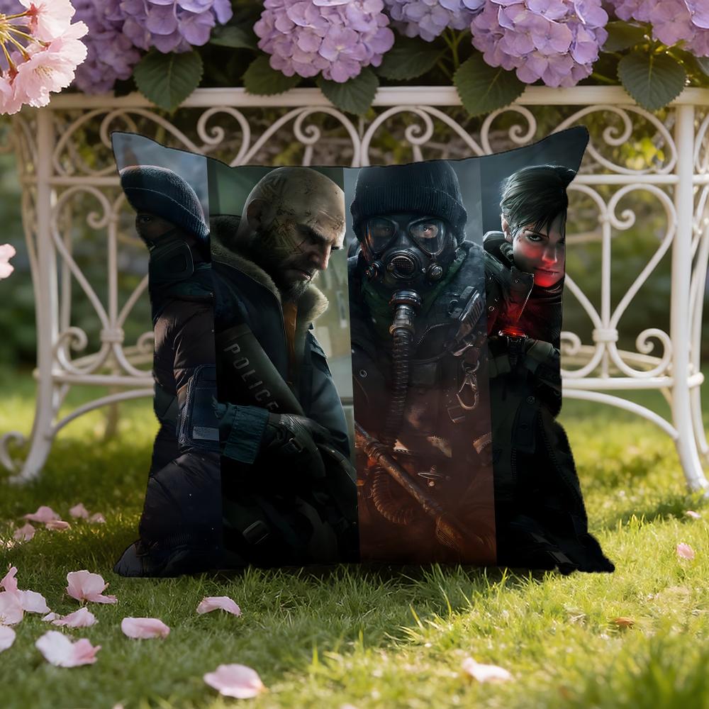Tom GameClancy's The D-Division 2 Cushion Cover Home & Car Dual-Scene Pillow Cover: Reversible for Premium Comfort