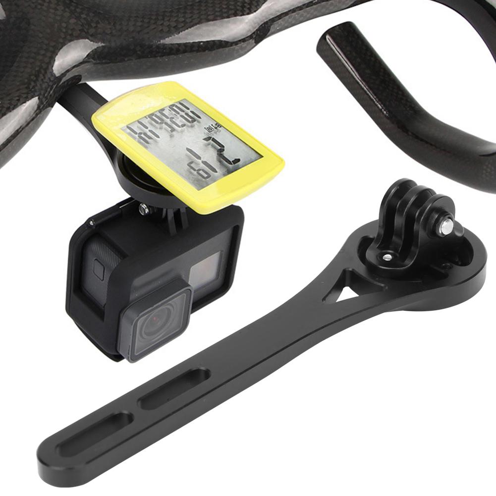 Schwarz Aluminiumlegierung Langlebige Fahrradcomputerhalterung Halterung Fahrradzubehör