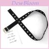 Punk Fashion Womens Canvas Belt With Metal Buckles And Rivets For Casual Style