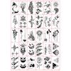 30 Pcs Tattoo Stickers Self-adhesive Great Stickiness Rich Patterns Waterproof Disposable Unisex Temporary Tattoo Arm Legs Shoulder Back Body