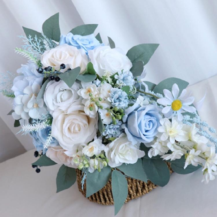 Artificial Rose Bouquets, Bride and Bridesmaid Holding Bouquets for Birthday Wedding Centerpiece Decorations