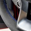 Suede Blue-Line Steering Wheel Leather Cover For Vauxhall Corsa (D) Opel Corsa