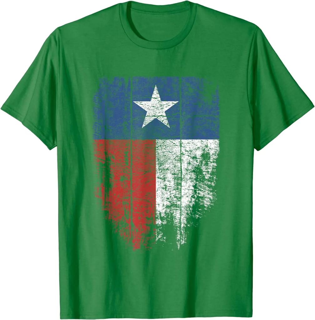 Distressed Texas State Flag TShirt 100 Cotton ONeck Summer Short Sleeve Casual Mens Tshirt Size S3XL
