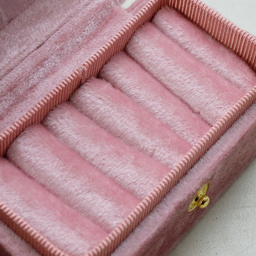 Ear Studs Case Mini Ring Storage Box Retro Ring Earring Holder Multipurpose Velvet Ring Box Store