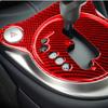 2Pcs Red Carbon Fiber Interior Automatic Gear Shift Cover Trim For Nissan 370Z
