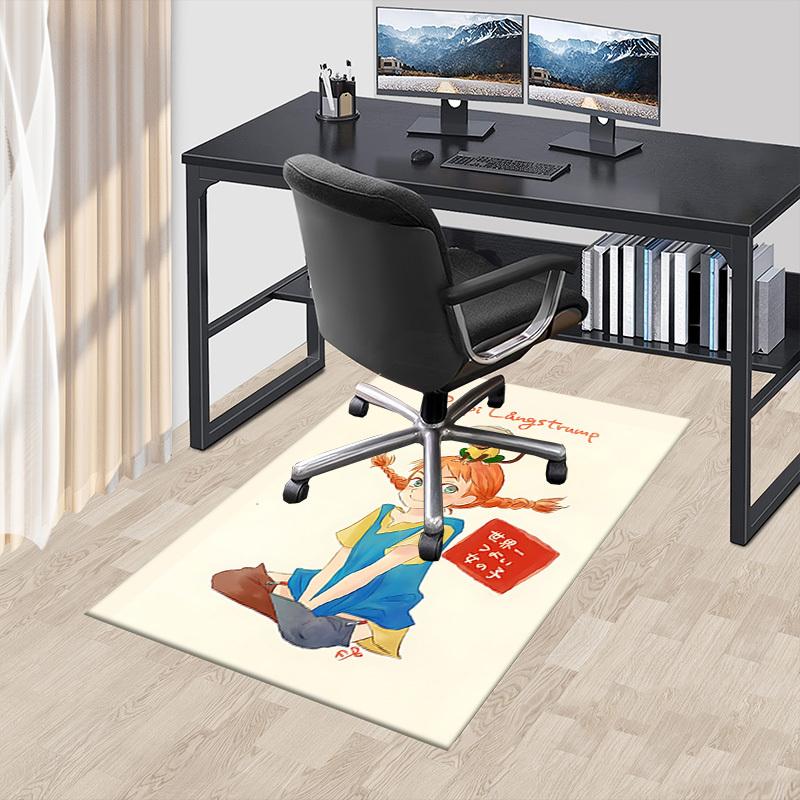 1PC Pippi Langstrumpf monkey Extra Large Non Slip Floor carpet, Office, family, bedroom, Studio Large Area Rug Indoor Rugs