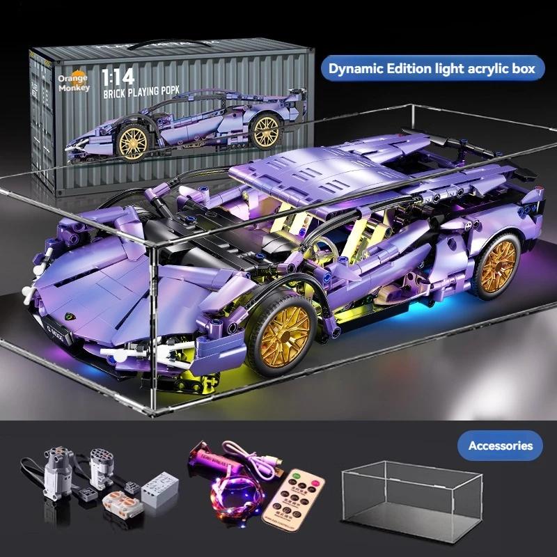 Non-Toxic Technical Super Racing Car Blocks Set Assembly Bricks Moc Style Desktop Collection Birthday Halloween Christmas Gifts Kids Adult