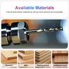 SpeTool Spiral Router Bits with Downcut 1/4 Inch Cutting Diameter, 1 Inch Cutting Length 3 Inch Extra Long HRC55 Solid Carbide CNC End Mill for Wood