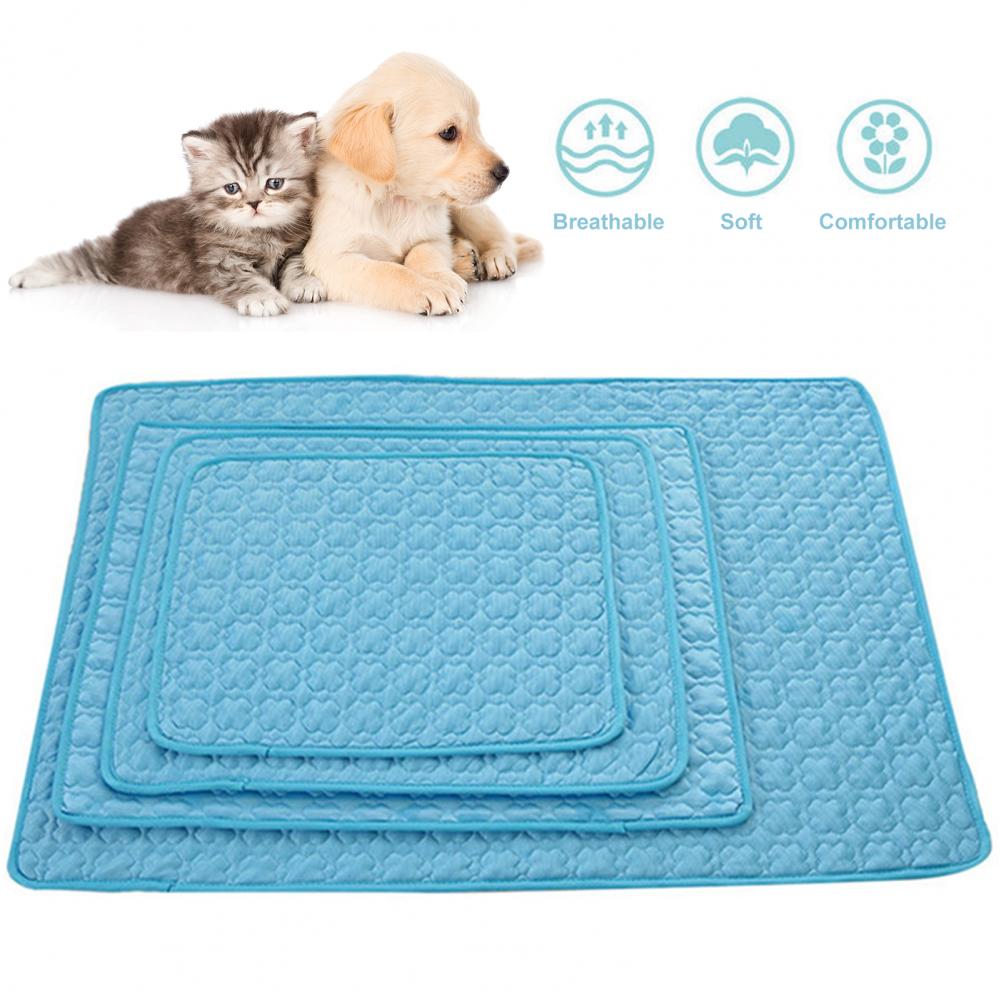 Small Medium Large Dogs Pet Cooling Cushion Dog Mat Cooling Summer Pad Pet Dog Bed Ice Cushion Washable Pet Dog Bed Blanket