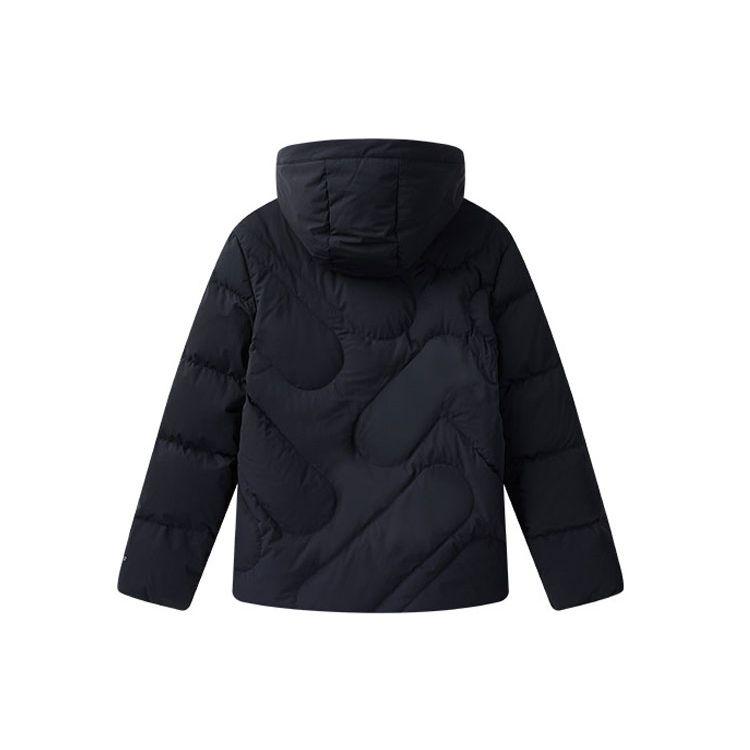 Fila Solid Color Warm Hooded Down Jacket Men Outerwear Legendary-Blue F61M148925FNV