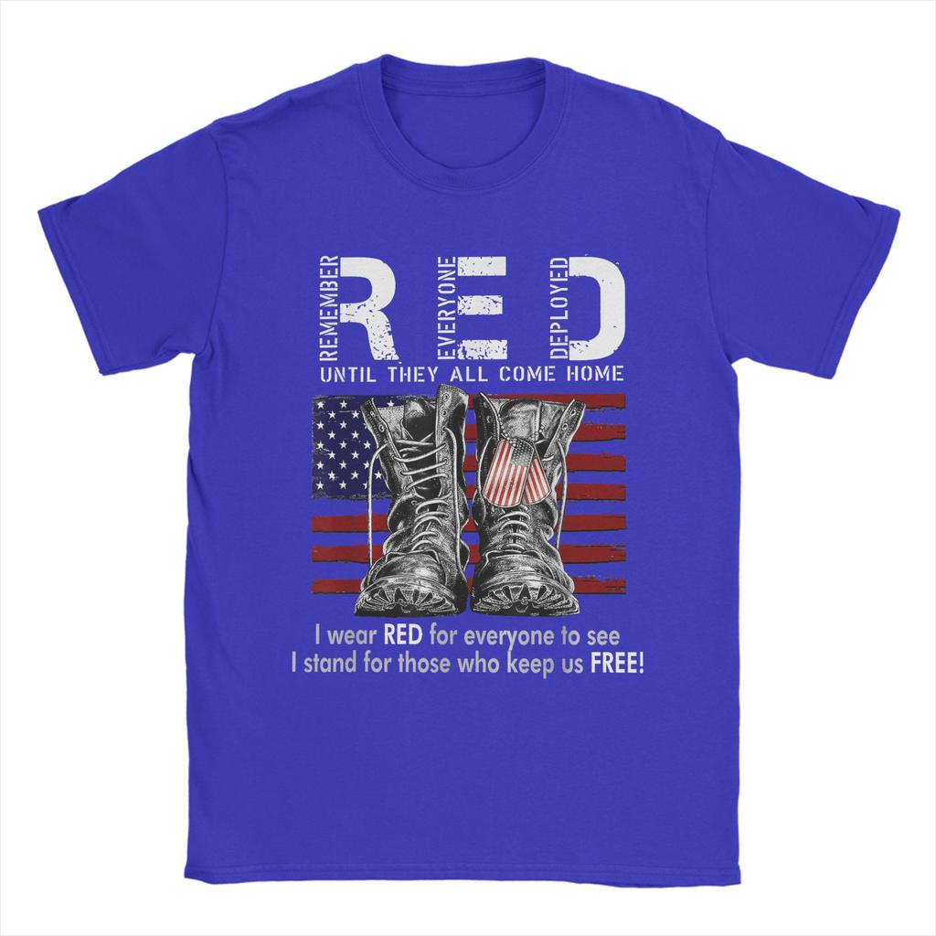 On Friday We Wear Red Military RED Friday Military Remember Everyone Deployed TShirt Unisex Tee Shirt Crewneck Short Sleeve