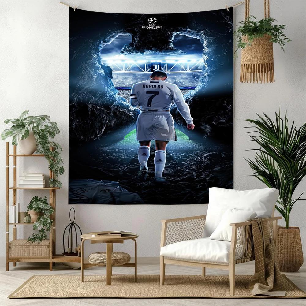 Cristiano Ronaldo Wall Decor Tapestry Art For Pet Memorial Birthdaywedding Party Backdrop Family Gift