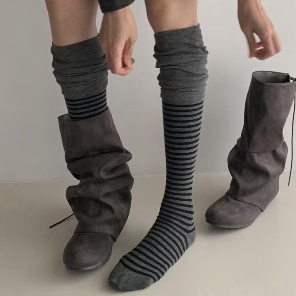 Soft Knit Over the Knee Socks Slouch Style Long Socks Aesthetic Knee High Socks For Women