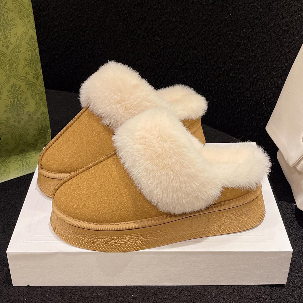 Schneestiefel Damen 2025 Winter Neu Koreanische Version mit dicker Sohle, kurzem Schaft, verdickt, zum einfachen Hineinschlüpfen, leichte Baumwollschuhe