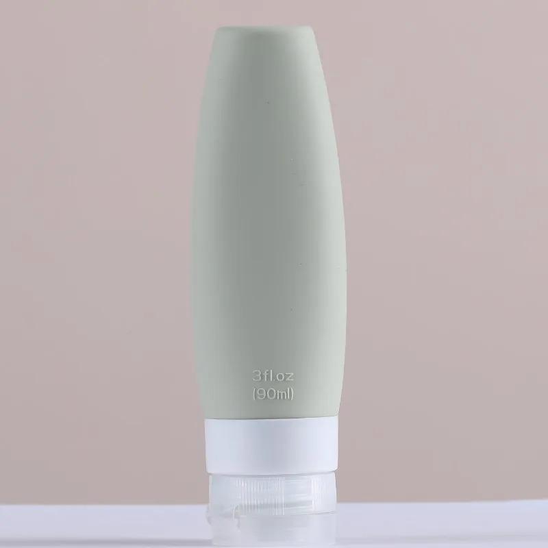 60/90ml Flacone da Viaggio Portatile in Silicone Contenitore per Liquidi Vuoto Ricaricabile Confezione Lozione Punti Contenitore Shampoo Crema Viaggio
