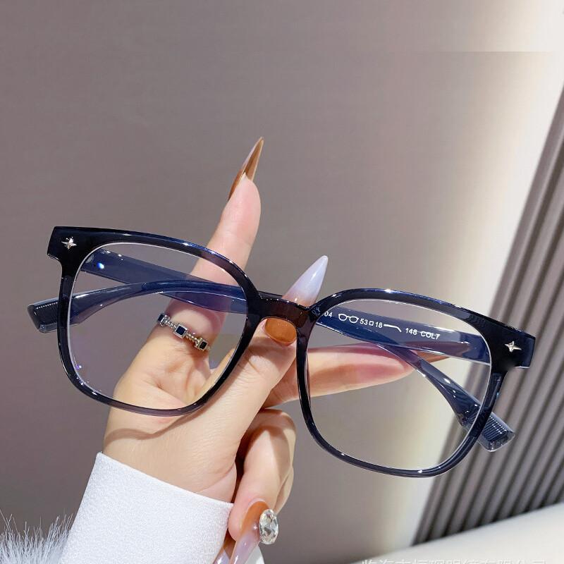 Unisex Square Plastic Frame Reading Glasses Anti Blue Light Clear Glasses Ultra Light Leopard Eyeglasses For Back To School